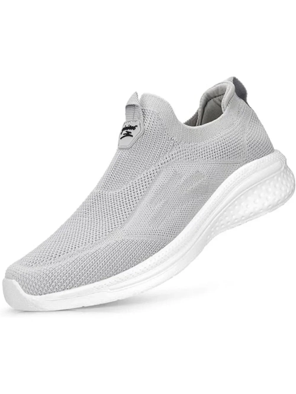 Women's Grey Walking Shoes Lightweight Breathable Mesh Sneakers Non Slip Sole